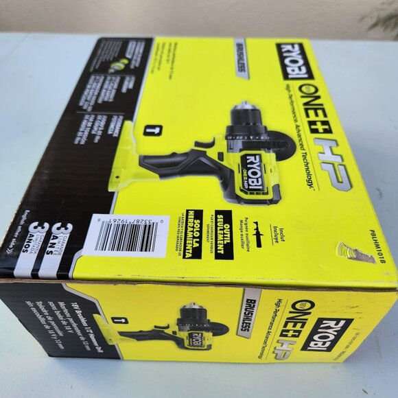New RYOBI ONE+ HP 18V Brushless Cordless 1/2 in. Hammer Drill Power Tool Only Br - Picture 4 of 16